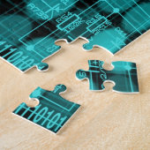 Cyberpunk Futuristische Computer Technologie Circu Legpuzzel (Zijkant)