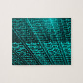 Cyberpunk Futuristische Computer Technologie Circu Legpuzzel (Horizontaal)