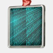 Cyberpunk Futuristische Computer Technologie Circu Metalen Ornament (Links)