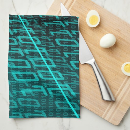 Cyberpunk Futuristische Computer Technologie Circu Theedoek (Quarter Fold)