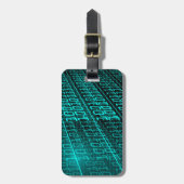 Cyberpunk futuristische computertechnologie circui bagagelabel (Voorkant verticaal)