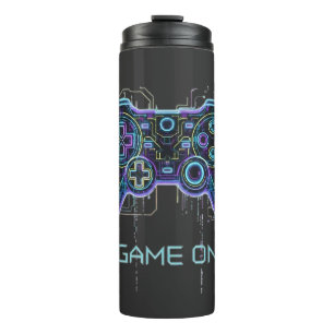 Cyberpunk-gamecontroller - Neon Game On Tech Thermosbeker