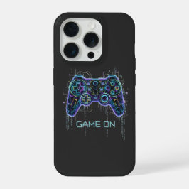  ​Cyberpunk Gaming Controller - Neon Game On Tech  iPhone 15 Pro Hoesje