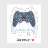  ​Cyberpunk Gaming Controller - Neon Game On Tech  Sticker (Vel)
