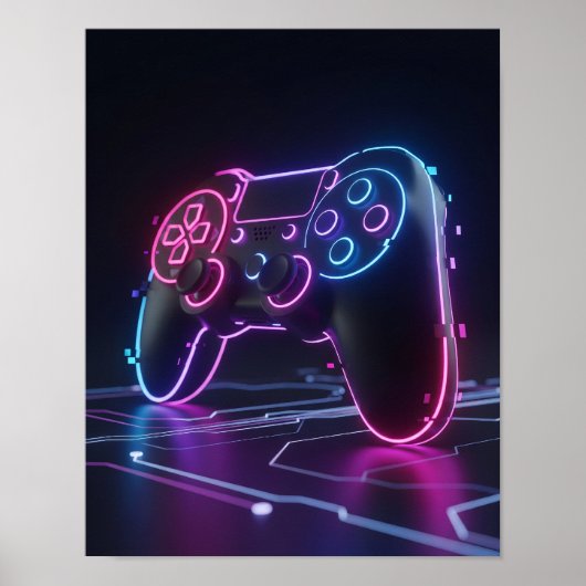 Cyberpunk Gaming Controller Poster (Voorkant)