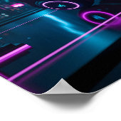 Cyberpunk-gamingheadset Poster (Hoek)