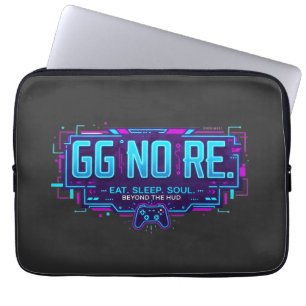 Cyberpunk GG NO RE Gaming Esthetiek - Neon Gamer Laptop Sleeve