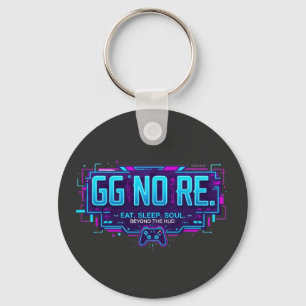 Cyberpunk GG NO RE Gaming Esthetiek - Neon Gamer Sleutelhanger