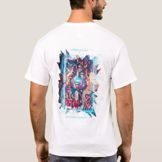 Cyberpunk Glitch Art & Gebroken Realiteit Grafisch T-shirt