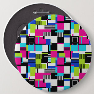 Cyberpunk Glitch Art Neon Email Speld Ronde Button 6,0 Cm