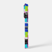 Cyberpunk Glitch Geometric iPhone Case (Côté gauche)