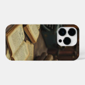 Cyberpunk Glitch iPhone 15 Pro Hoesje – Neon Light iPhone Hoesje (Achterkant horizontaal)