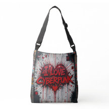 Cyberpunk Graffiti Crossbody Bag