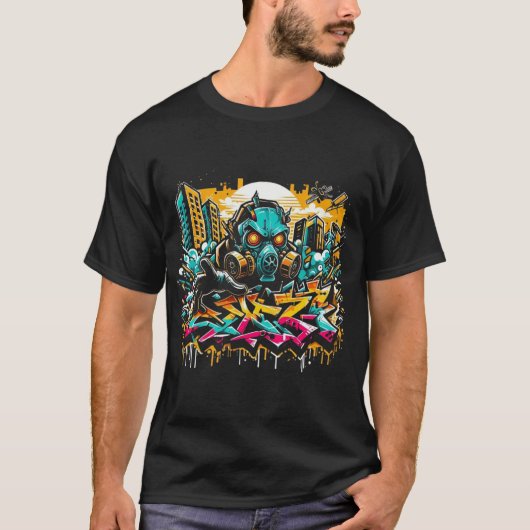 Cyberpunk Graffiti T-shirt (Voorkant)