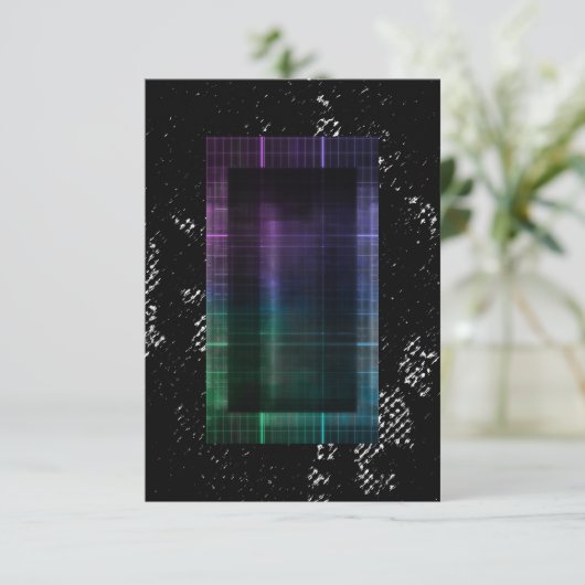 Cyberpunk Grunge Invitation Save The Date (Staand voorkant)