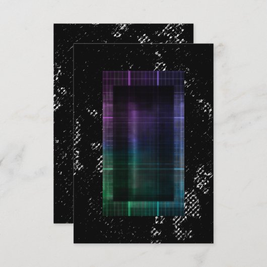 Cyberpunk Grunge Invitation Save The Date (Voorkant / Achterkant)