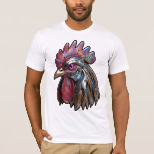 Cyberpunk Haan Iridiserende Mechanische Kunst T-shirt