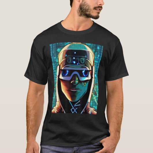 Cyberpunk Hacker Computer Geek design_18 T-shirt (Voorkant)