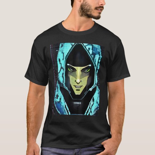 Cyberpunk Hacker Computer Geek design_2 T-shirt (Voorkant)