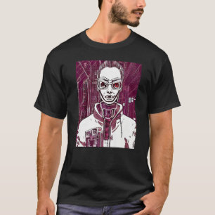 Cyberpunk Hacker Computer Geek design Premium_8 T-shirt