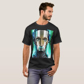 Cyberpunk Hacker Computer Geek design T-shirt (Voorkant volledig)