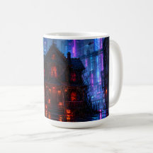 Cyberpunk Halloween mok / beker Spokenhuis Neon