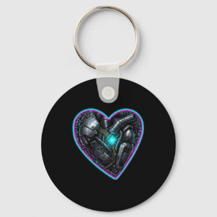 Cyberpunk Hart Valentijnspols Sleutelhanger