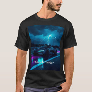 Cyberpunk Hypercar Bliksem Storm Neon Grafisch T- T-shirt