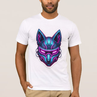 Cyberpunk Kitsune Masker T-shirt
