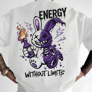 Cyberpunk Konijn Grafiek - Energie Zonder Grenzen  T-shirt