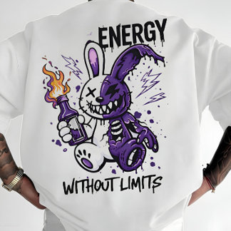 Cyberpunk Konijn Grafiek - Energie Zonder Grenzen T-shirt