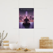 Cyberpunk - Krijger, Gym, Workout, Succes Poster (Keuken)