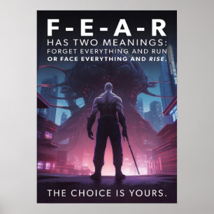 Cyberpunk - Krijger, Gym, Workout, Succes Poster