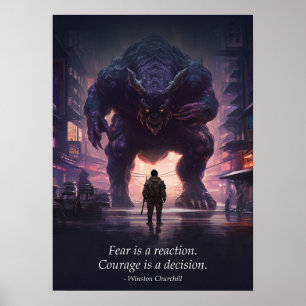 Cyberpunk - Krijger, Gym, Workout, Succes Poster