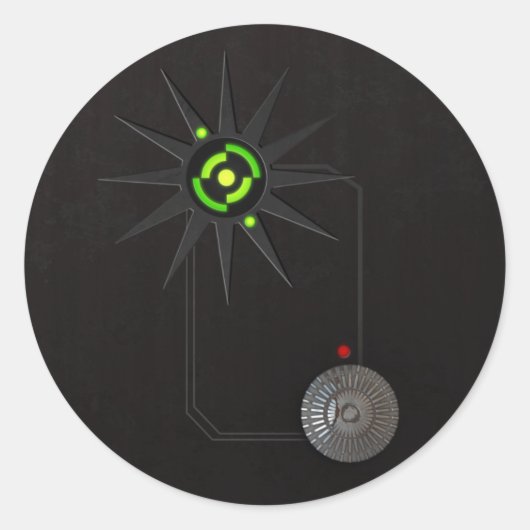 Cyberpunk LED-Stickers Rond Ronde Sticker (Voorkant)