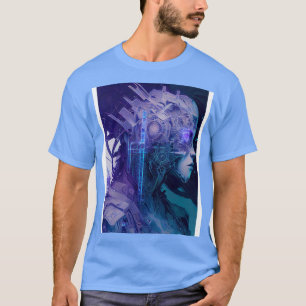 Cyberpunk Meisje Warrior Sjaals T-shirt