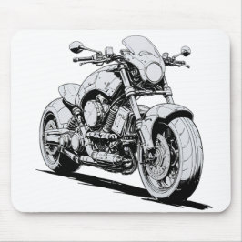 Cyberpunk Motorcycle Ink Tekening Mousepad Muismat