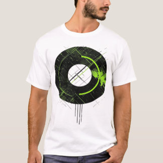 Cyberpunk Neon Groen Geometrisch Glitch Techwear T-shirt