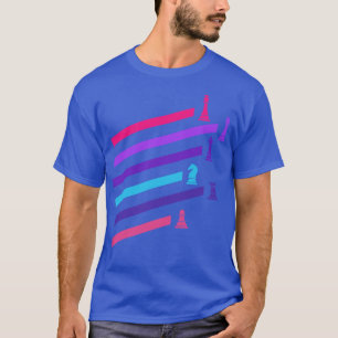 Cyberpunk Neon Schaakstukken T-shirt