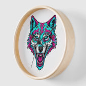 Cyberpunk Neon Wolf - Synthwave Robotic Animal (Hoek)