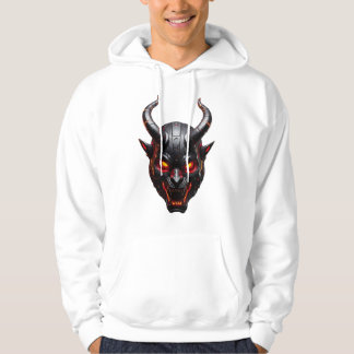 Cyberpunk Oni Mask Hoodie - Futuristische Japanse 
