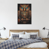 Cyberpunk Owl Steampunk Metal Bird Fantasy Canvas Afdruk (Insitu (Slaapkamer))