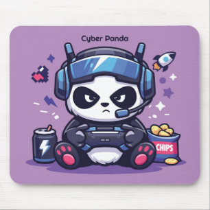 Cyberpunk Panda Gamer Bureaumat - Muismat