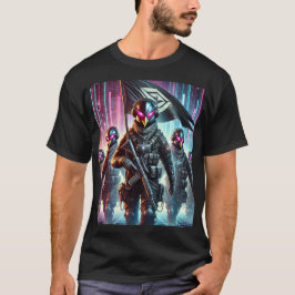 Cyberpunk Penguin Force Tactical T-shirt 🚀🐧🔥