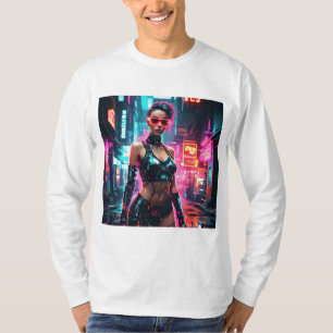 🌌 Cyberpunk Pop Art futuristische stadsesthetie T-shirt