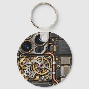 Cyberpunk Quantum Tech Printplaat Hoestel & Sleutelhanger