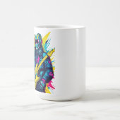 Cyberpunk Robot Guitarist Synthwave Art Mug Koffiemok (Center)