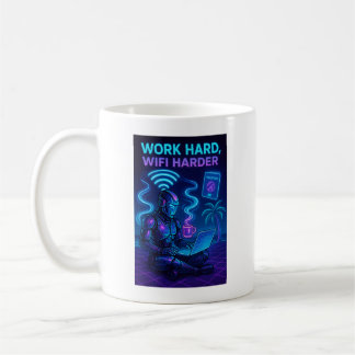 Cyberpunk Robot Mok – Tech Humor Coffee Cup
