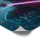 Cyberpunk Samurai Girl Poster (Hoek)