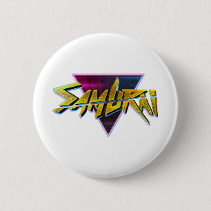 Cyberpunk Samurai Ronde Button 5,7 Cm
